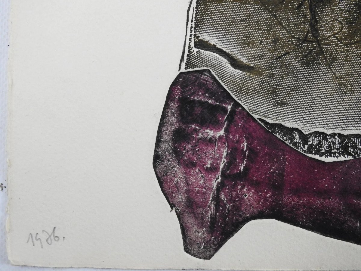 Alain BOURBONNAIS (1925-1988) : Gratte-cul. 1976. art singulier -photo-4