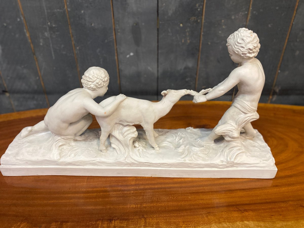 Ugo Cipriani (1887-1960) Large Art Deco Terracotta, White Patina, Circa 1930-photo-2