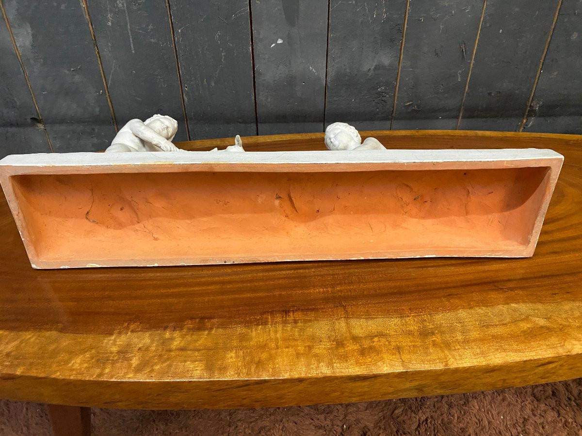 Ugo Cipriani (1887-1960) Large Art Deco Terracotta, White Patina, Circa 1930-photo-7