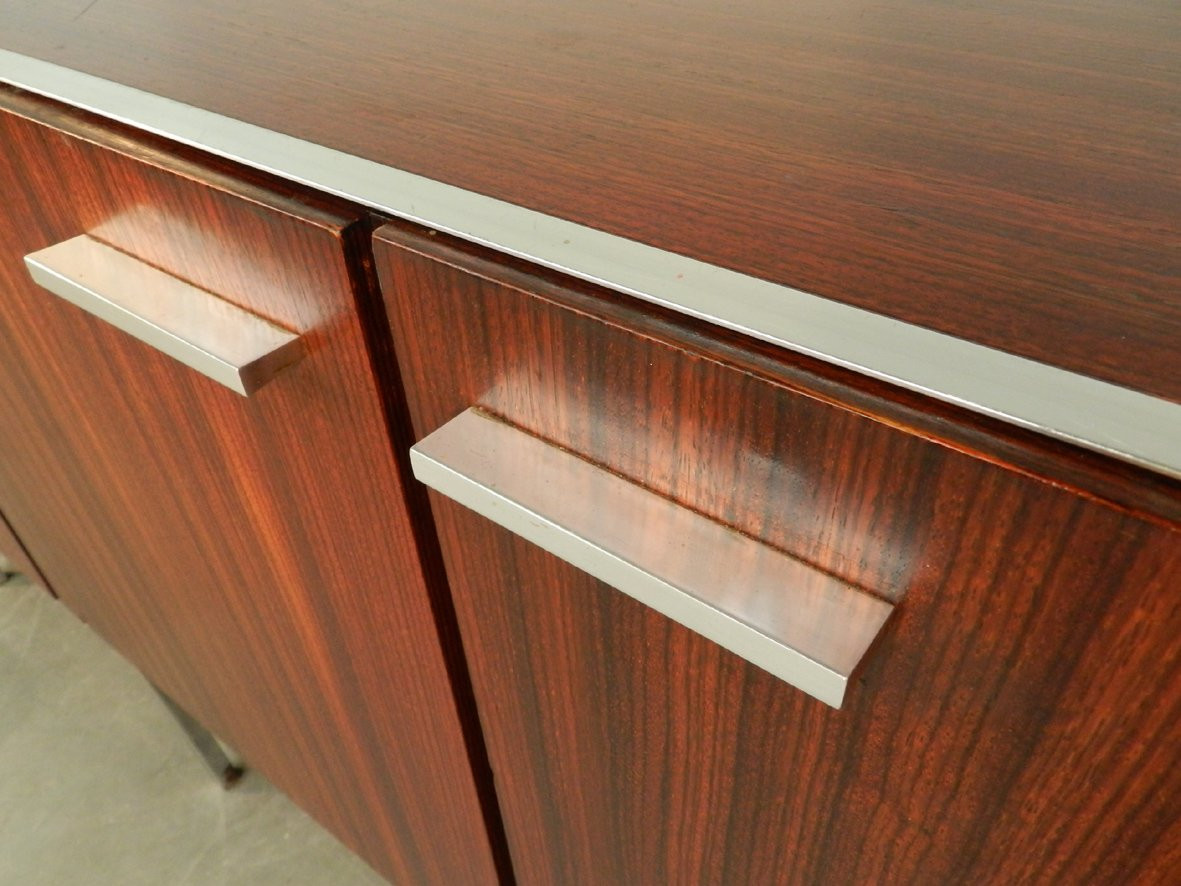 Large 1960s Rosewood Veneer Sideboard With 5 Doors -photo-7