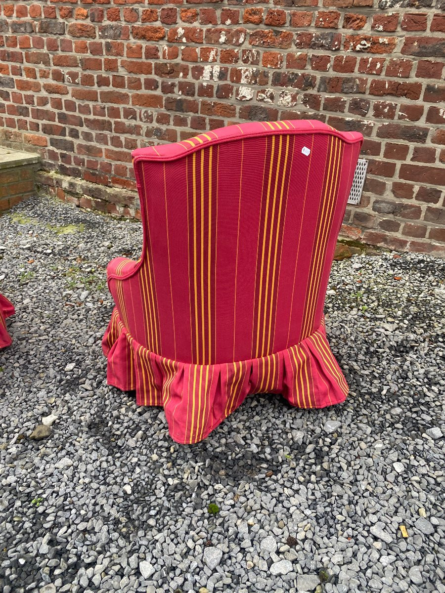Pair Of Napoleon III "toad" Armchairs, 19th Century-photo-5