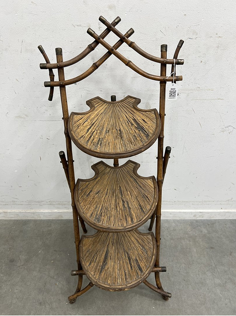 Selette XIXème en bambou et paille 