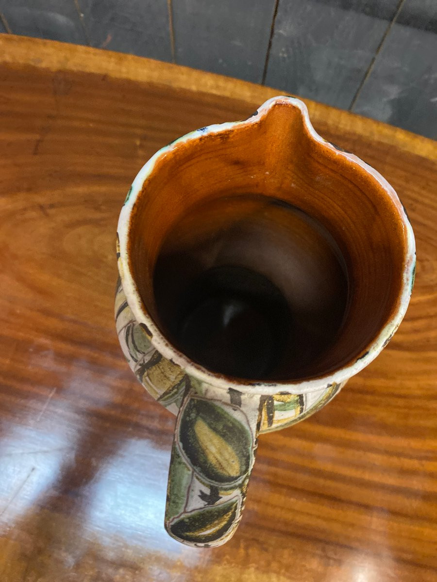 European Work Circa 1960, Large Ceramic Piece, Very Faded Signature, Illegible-photo-4