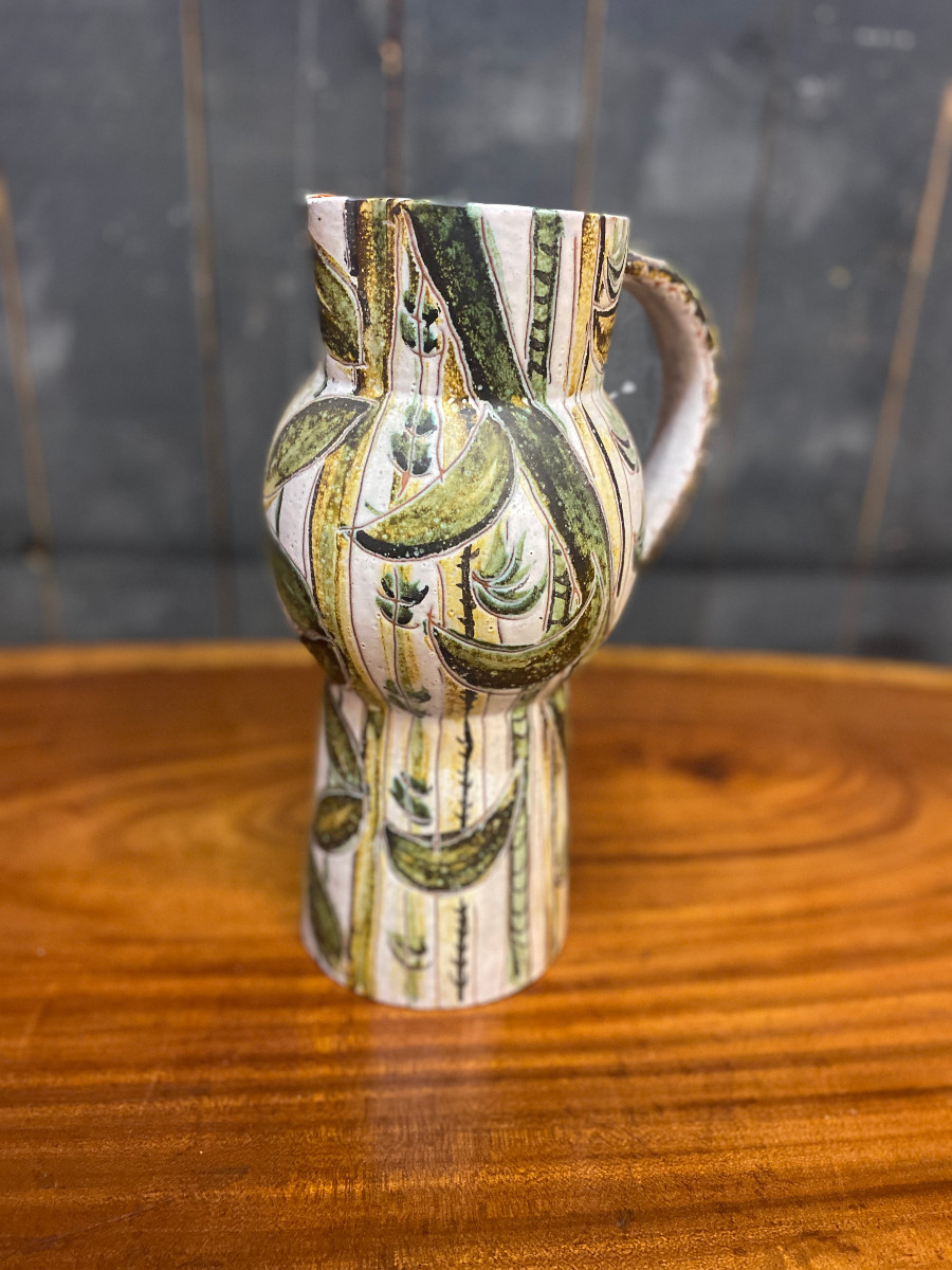 European Work Circa 1960, Large Ceramic Piece, Very Faded Signature, Illegible