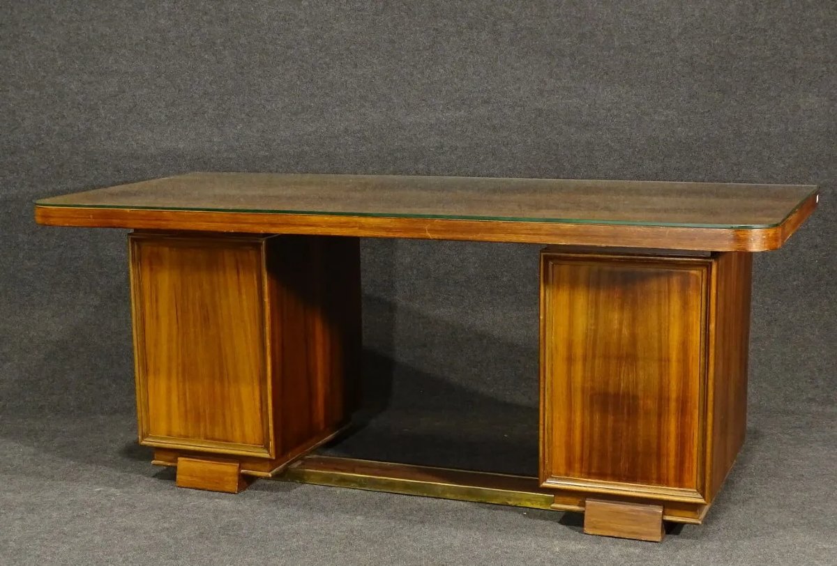Art Deco Desk In The Style Of Jacques Adnet Circa 1930/1940-photo-2
