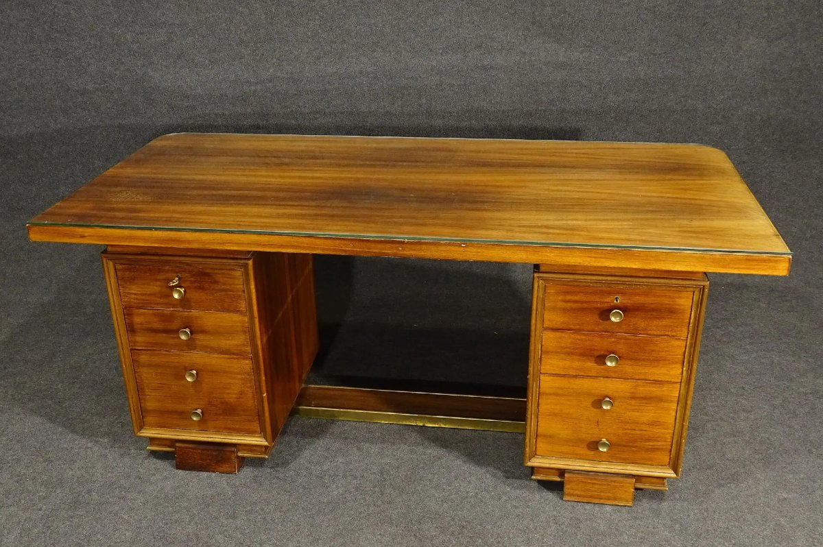 Art Deco Desk In The Style Of Jacques Adnet Circa 1930/1940-photo-4