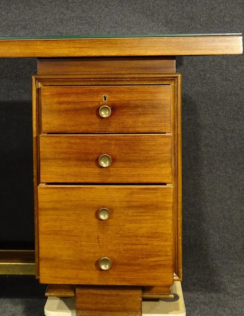 Art Deco Desk In The Style Of Jacques Adnet Circa 1930/1940-photo-6
