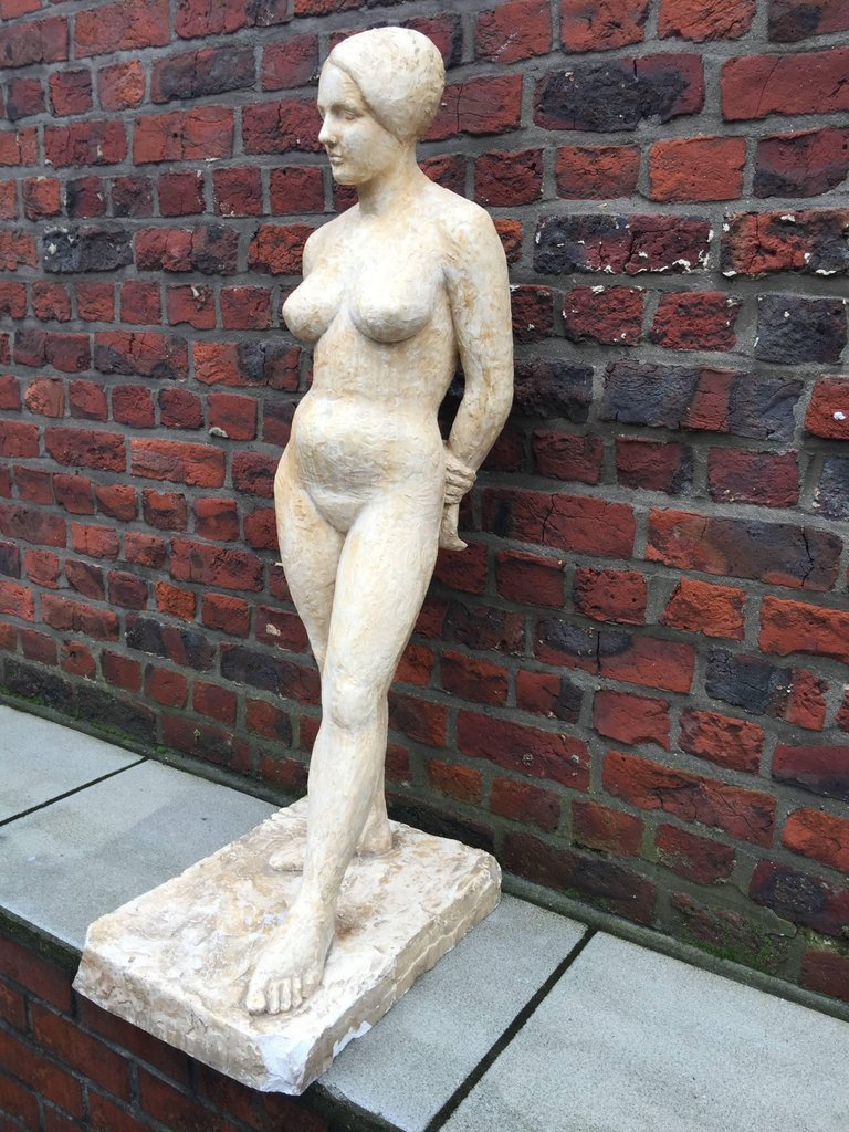 grande statue epoque art deco en platre vers 1930/1950 -photo-2