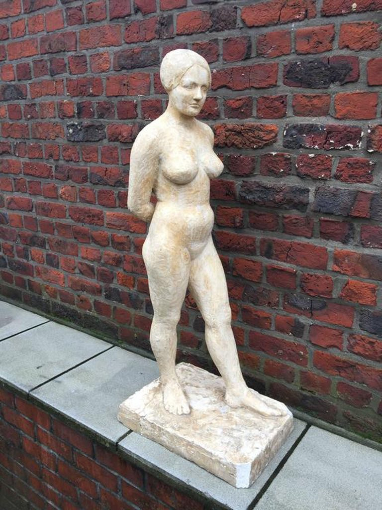 grande statue epoque art deco en platre vers 1930/1950 -photo-3