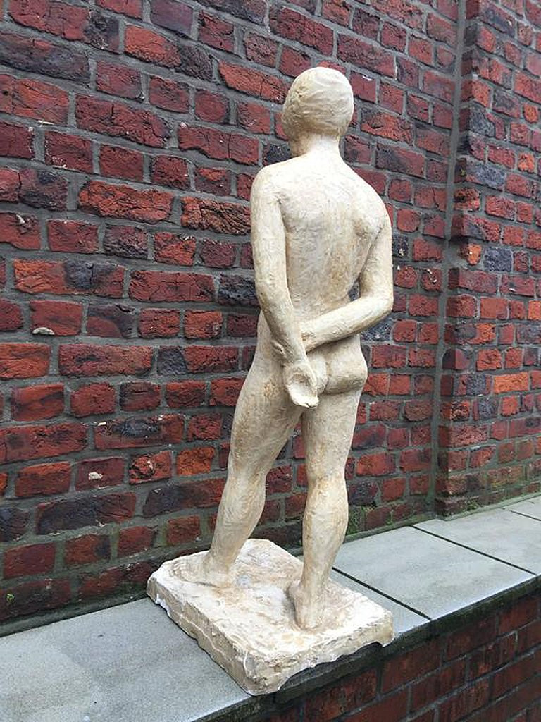 grande statue epoque art deco en platre vers 1930/1950 -photo-4