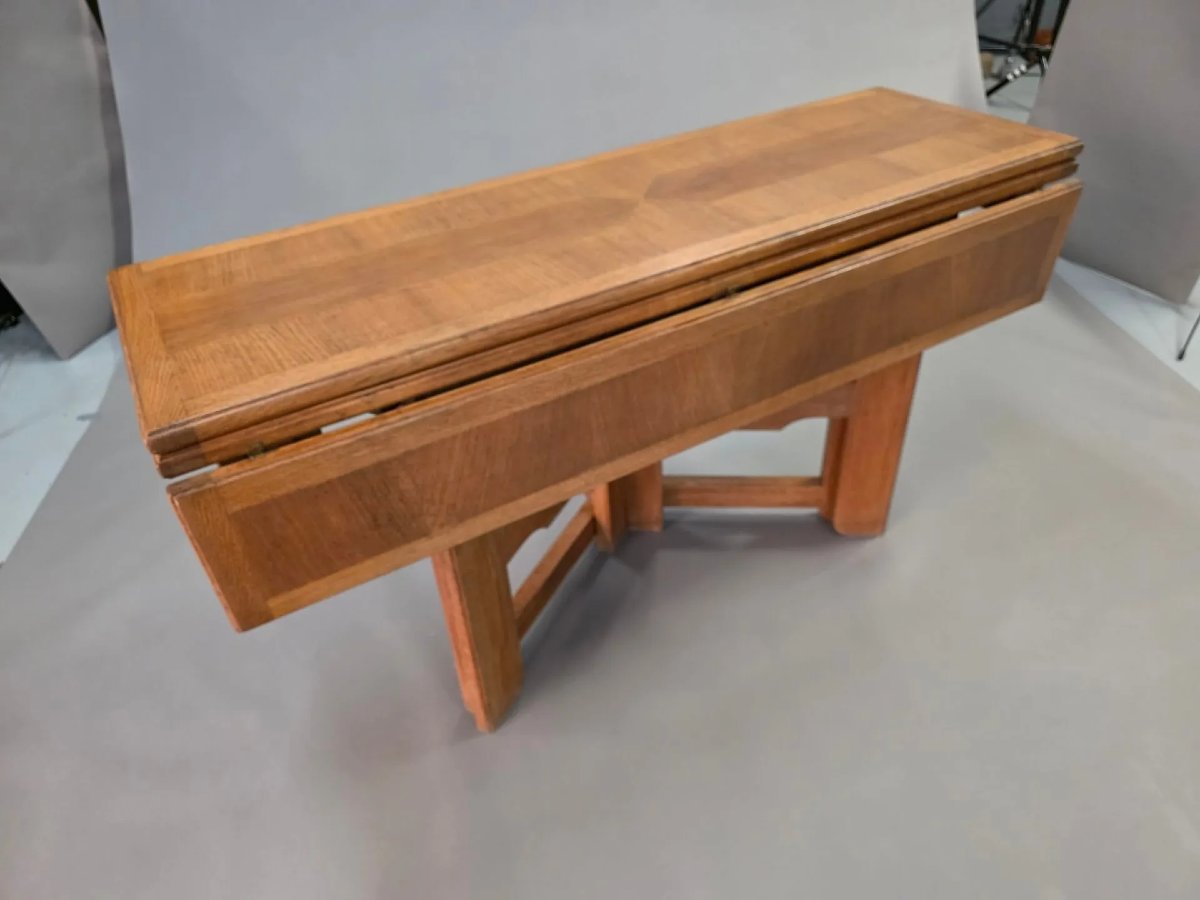  Guillerme And Chambron Your Home Edition Oak Console Dining Table -photo-3