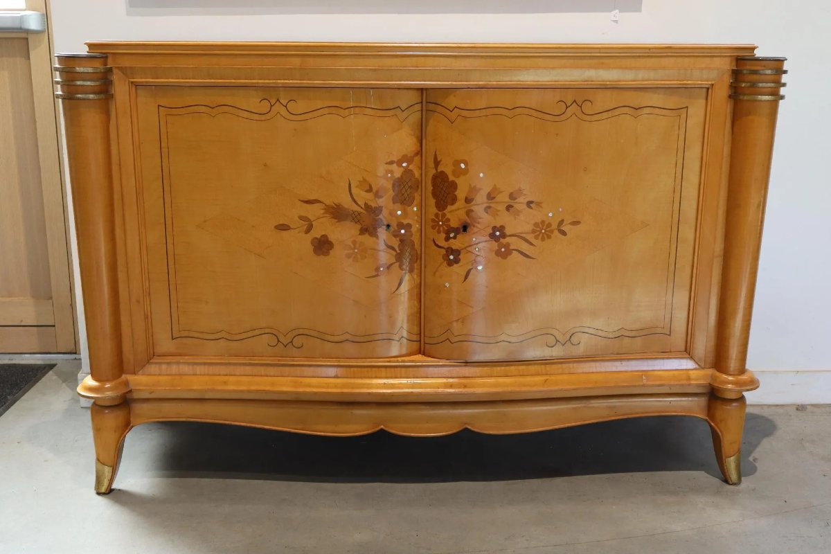 Art Deco Veneered Sideboard. In The Leleu Style Circa 1930/1940-photo-1