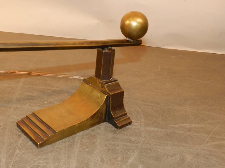 Lampe De Piano, Ou De Lecture En Bronze Et Laiton Epoque Art Deco, Vers 1930 -photo-4