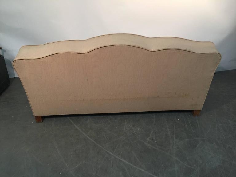 Gaston Poisson , Rare Canapé Art Deco 3 Places En Acajou ,circa 1930-photo-1