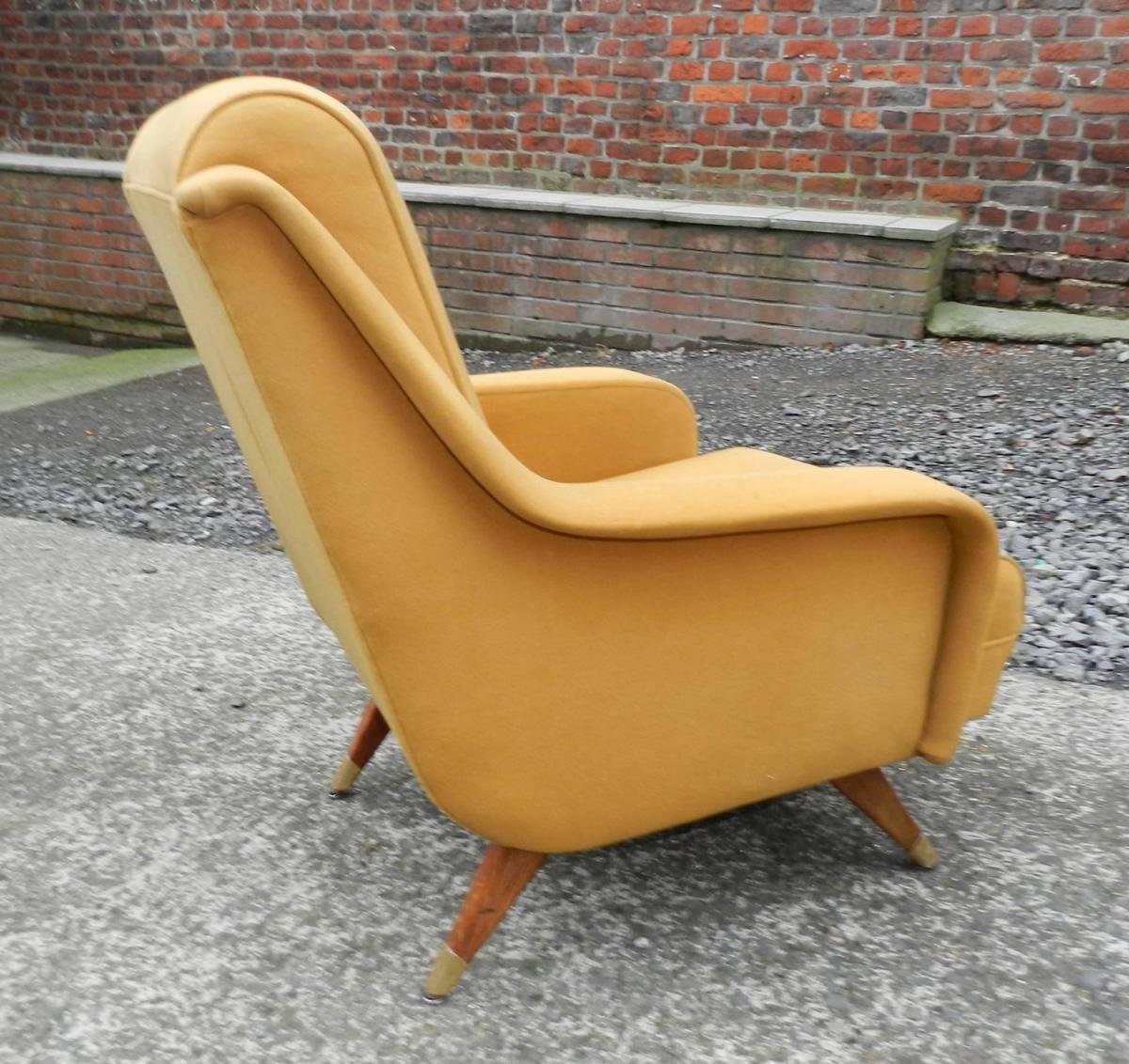 Erton, Pair Of Vintage Armchairs, Circa 1950, Original Fabric, Good Condition -photo-2