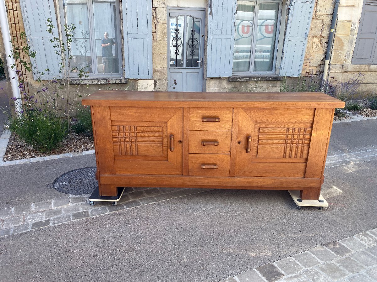 Charles Dudouyt (attributed To) Art Deco Oak Sideboard, Circa 1930–1940-photo-2