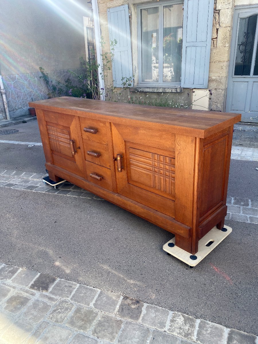 Charles Dudouyt (attributed To) Art Deco Oak Sideboard, Circa 1930–1940-photo-4