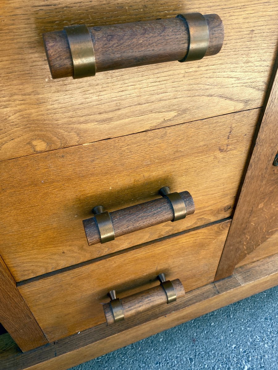 Charles Dudouyt (attributed To) Art Deco Oak Sideboard, Circa 1930–1940-photo-6