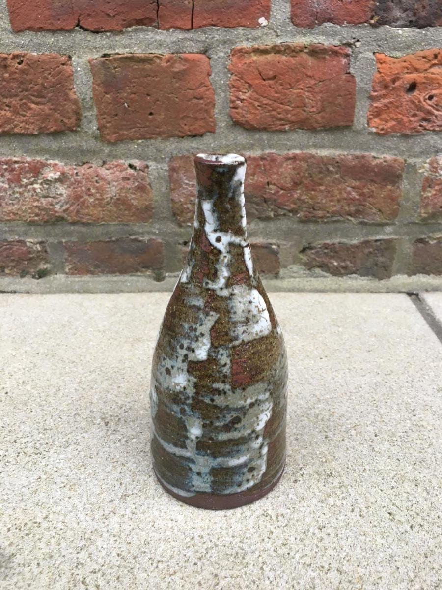 Geneviève Baptendier (1947–2014) Glazed Stoneware Vase, Saint-amand-de-puisaye, Circa 1960