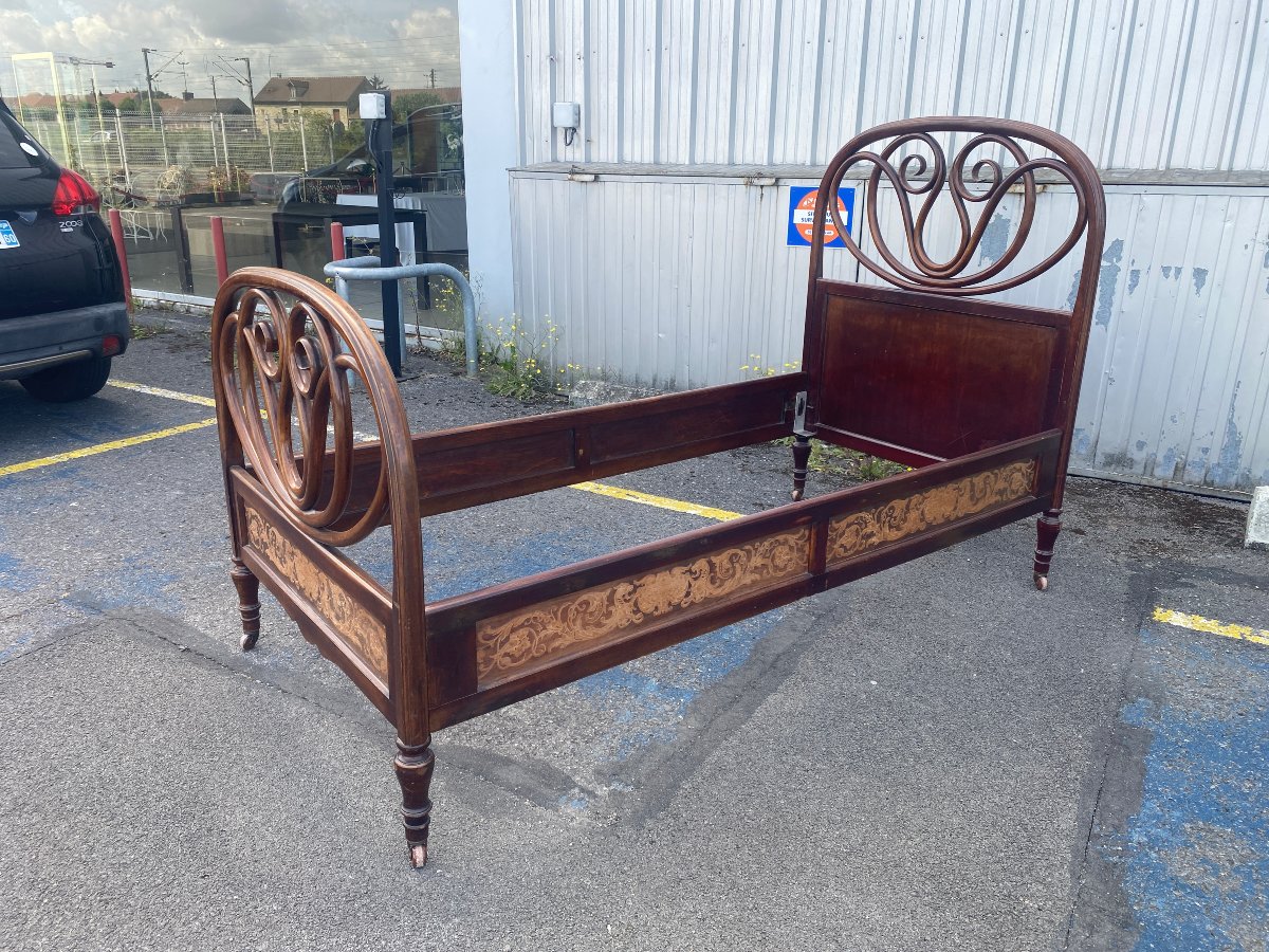 Two Twin Beds Attributed To Michael Thonet, Vienna Secession, Circa 1900 -photo-2