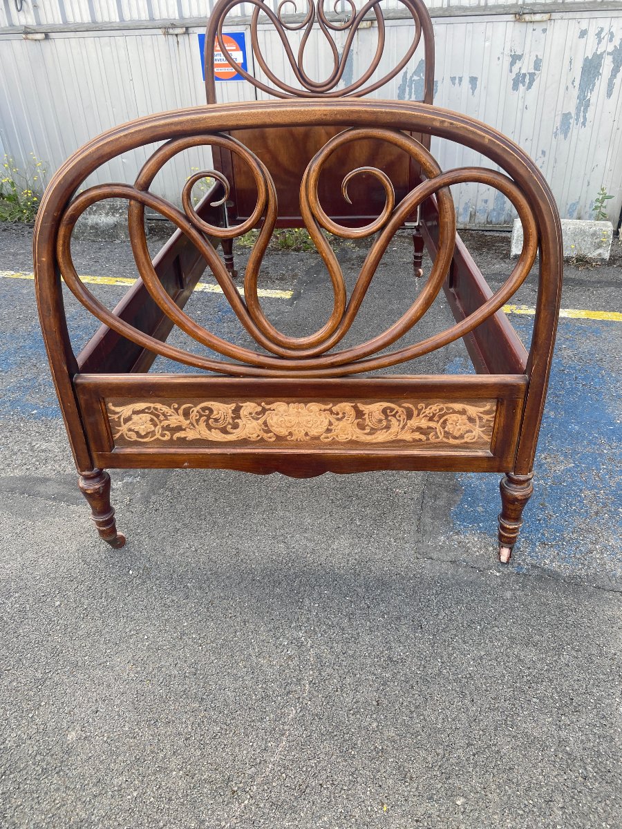 Two Twin Beds Attributed To Michael Thonet, Vienna Secession, Circa 1900 -photo-7
