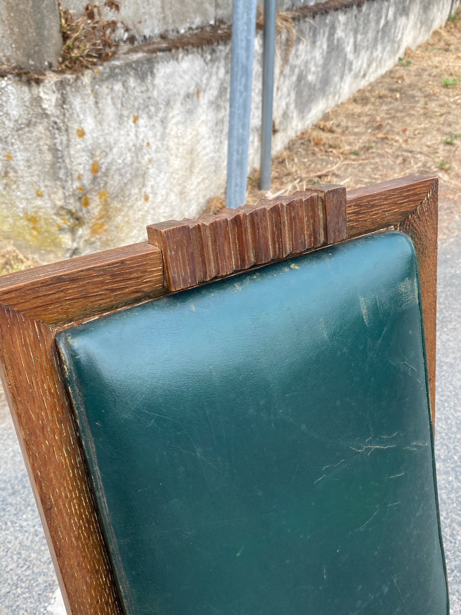Charles DUDOUYT  5 chaises art deco en chêne circa 1930/1940-photo-3