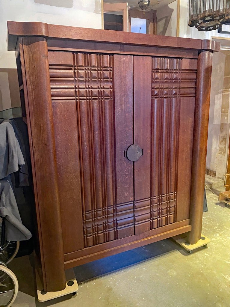 Charles Dudouyt , importante armoire  art déco , circa 1930/1940-photo-2