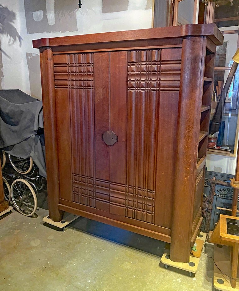 Charles Dudouyt , importante armoire  art déco , circa 1930/1940-photo-4