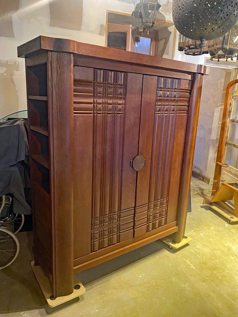 Charles Dudouyt , importante armoire  art déco , circa 1930/1940-photo-2