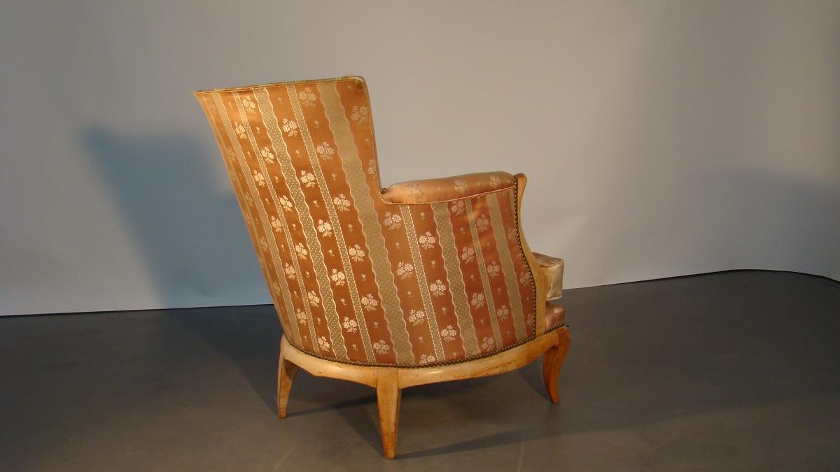 Rene Prou, Art Deco-era Light Wooden Bergere, 1925–1940 -photo-2