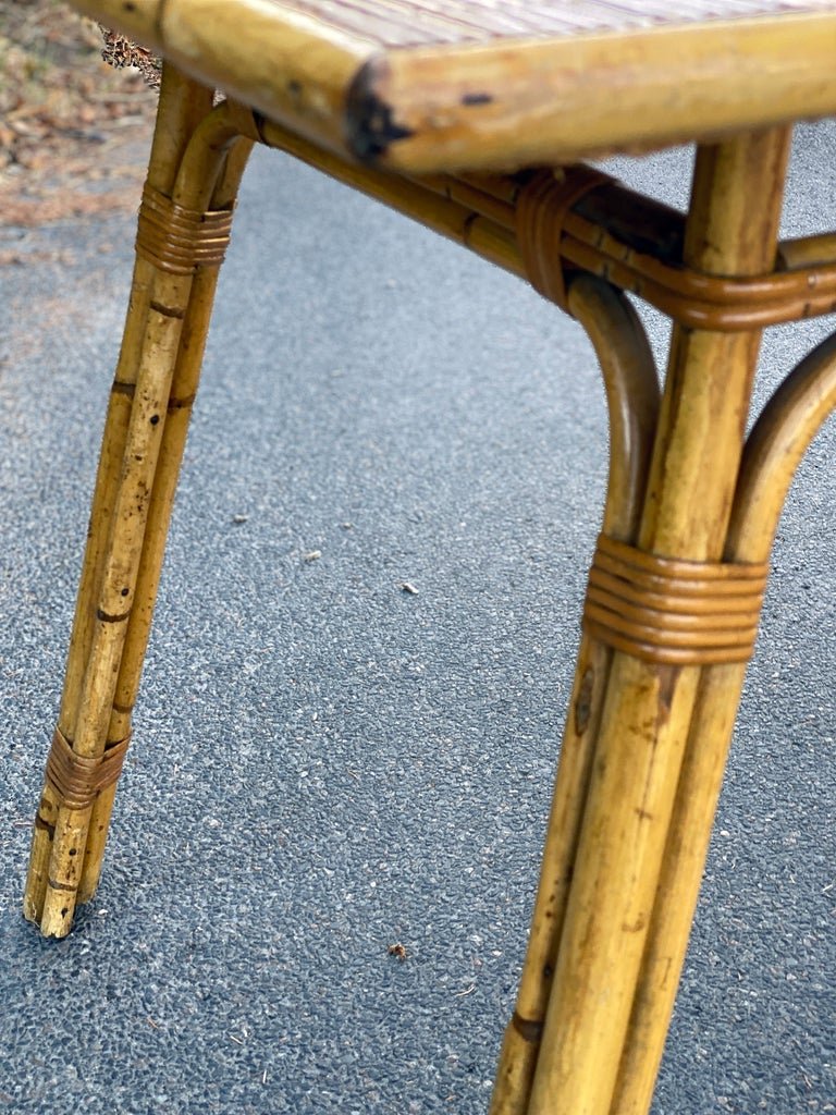 Adrien Audoux And Frida Minet, Table, Made Of Bamboo And Ceramic, Circa 1960–1970-photo-4