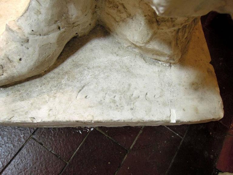 Importante Sculpture En Plâtre (200cm) Représentant Un Hidalgo, Signée Coste Et Datée 1964 -photo-3