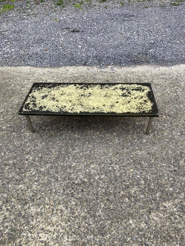 Coffee Table, Resin Top, Circa 1970, Giraudon Style, By De Fouquières-photo-2