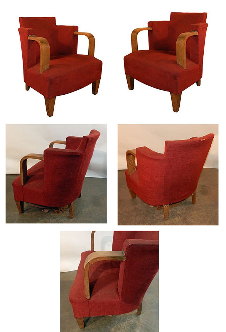 Paire De Fauteuils Art Deco Circa 1930/1950-photo-4