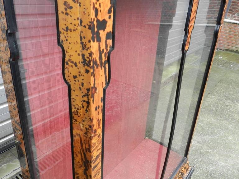 Maison Franck, Rare Display Case In Blackened Wood And Tortoiseshell, Antwerp, 1900–1930 -photo-4