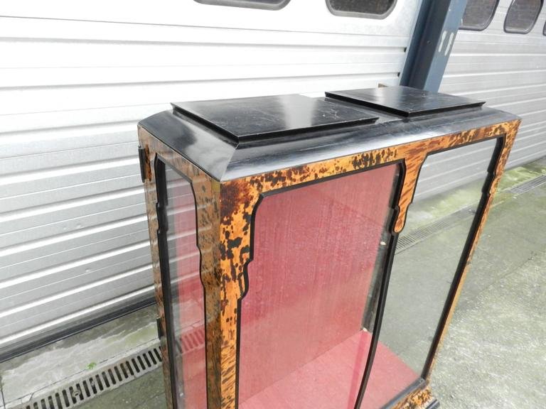 Maison Franck, Rare Display Case In Blackened Wood And Tortoiseshell, Antwerp, 1900–1930 -photo-4