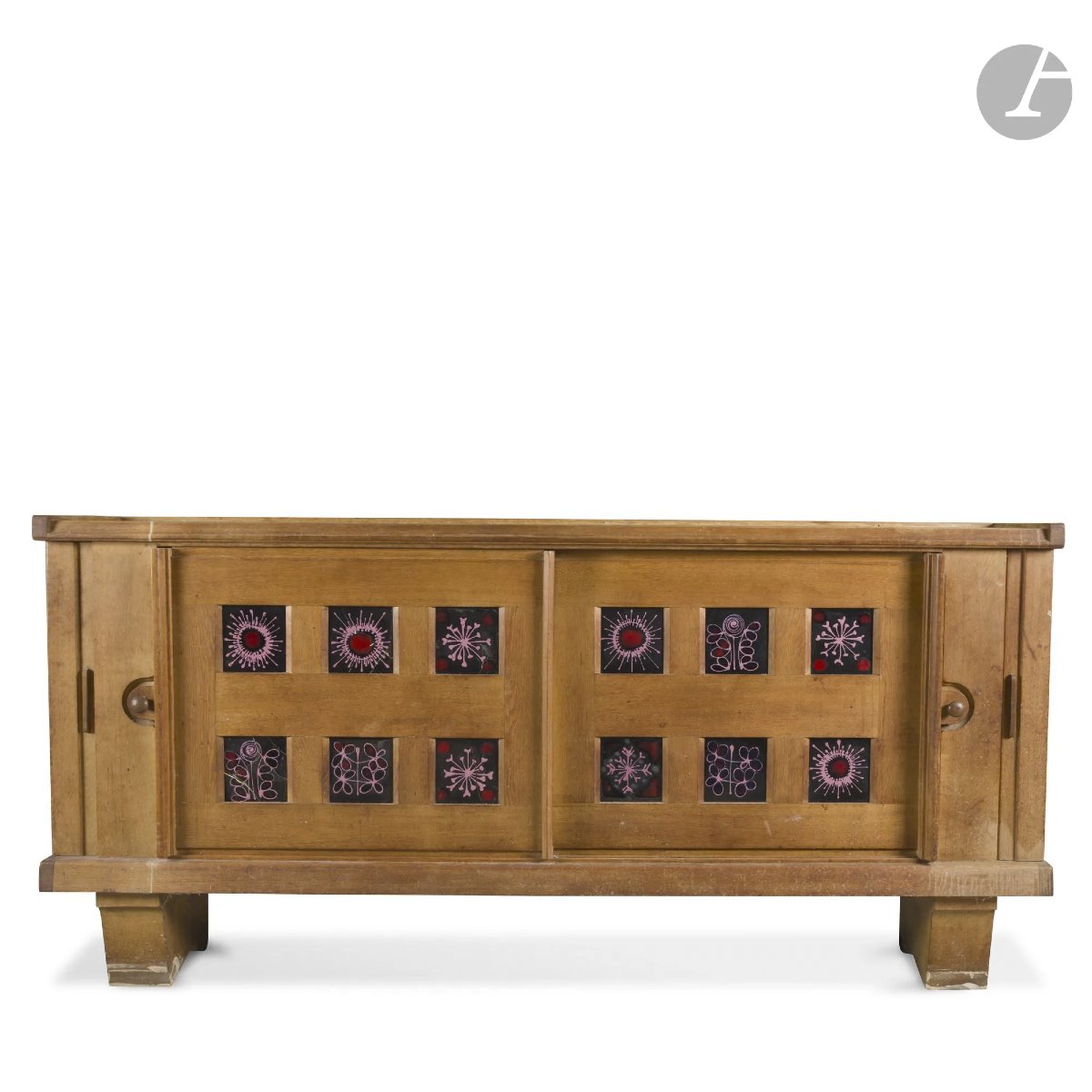 Guillerme et Chambron , buffet en chêne et céramique , Edition Votre Maison, circa 1960/1970