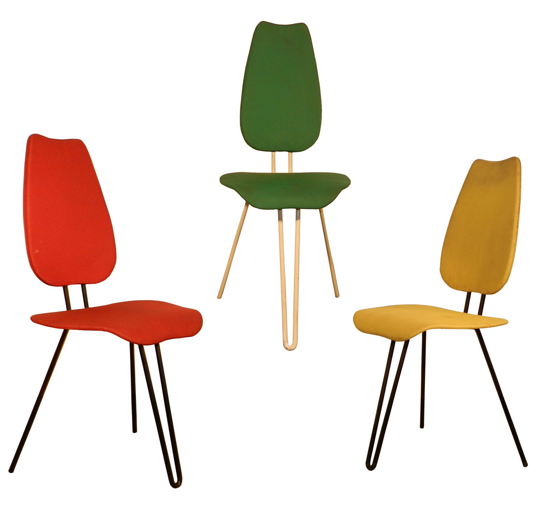 3 Originales Chaises Circa 1945/1950 Vu Dans Un Decor De Louis Sognot