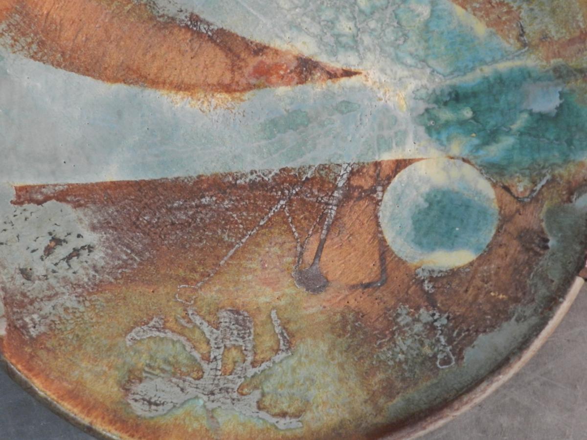 Madoura, Very Large Ceramic Dish, Attributed To Suzanne Ramie-photo-3