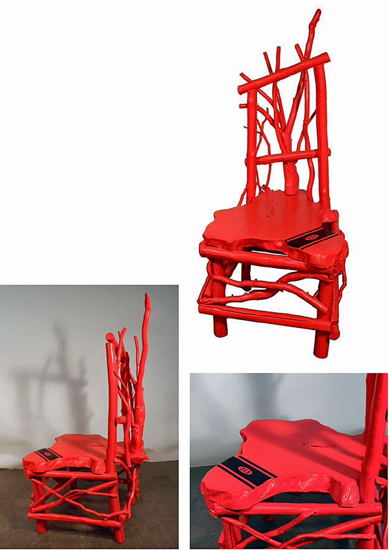 Patrick Cornier (1957-) Hobbit Chair, Serie 213, Root And Branches Lacquers-photo-2