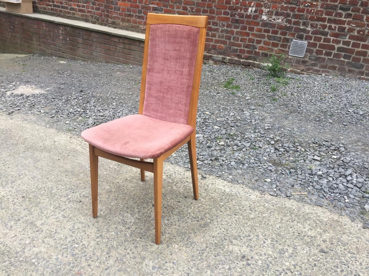 4 Vintage Chairs Circa 1960, Very Good Condition-photo-2