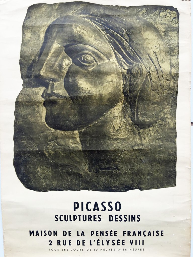 Pablo Picasso, Vintage Poster,, For An Expo In 1958-photo-2