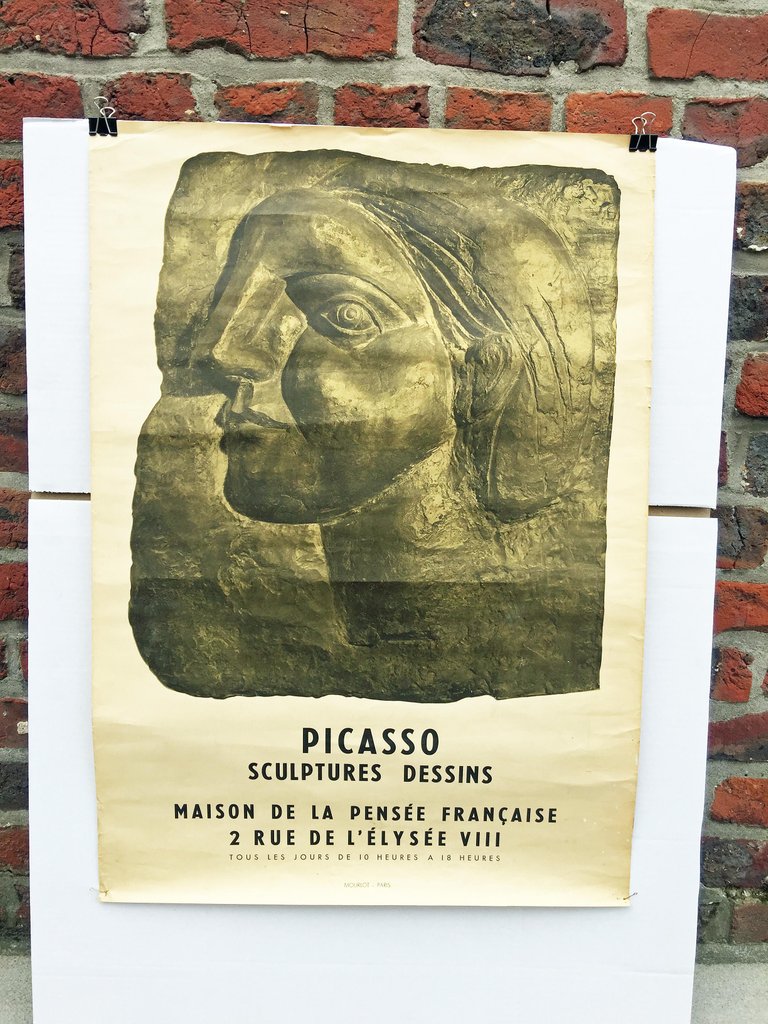 Pablo Picasso, Vintage Poster,, For An Expo In 1958-photo-3