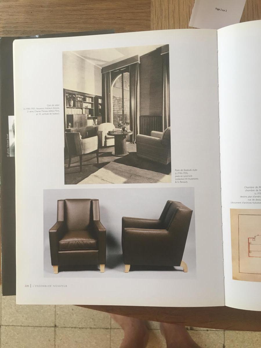 Dominique Suite Of 4 Armchairs Art Deco Circa 1935-photo-4