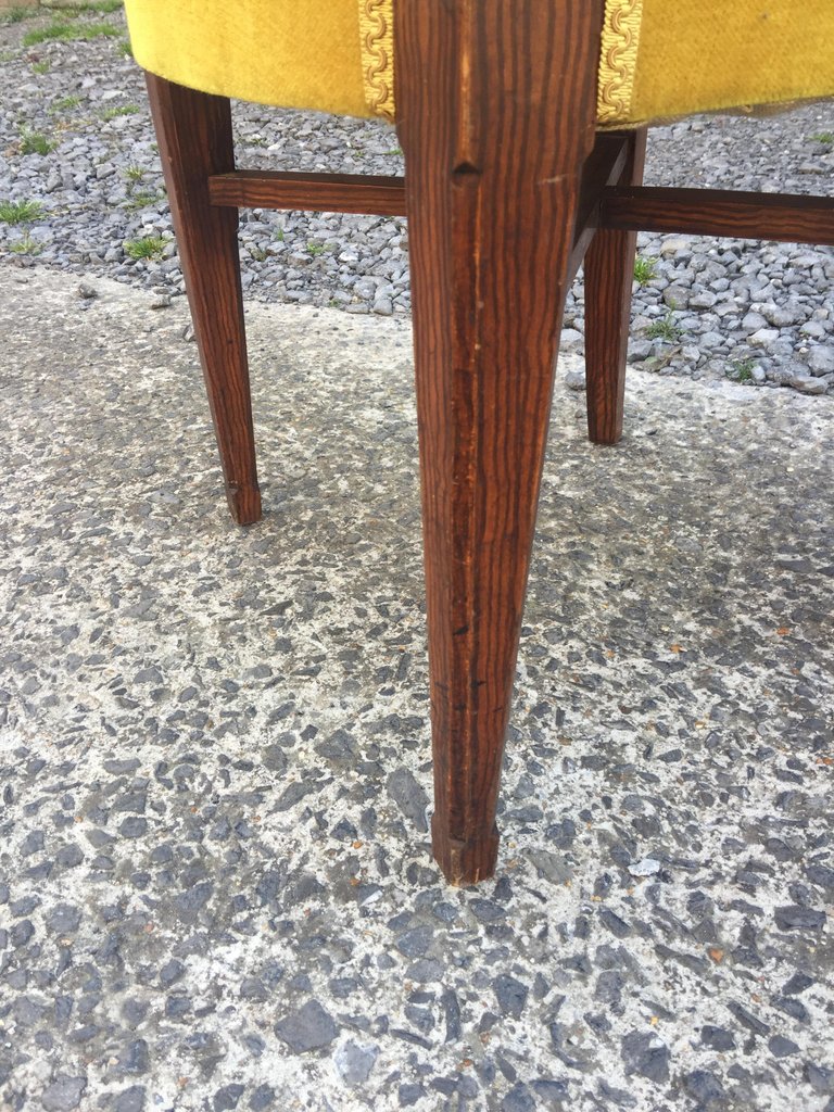 3 Originales Chaises Art Deco, Circa 1925, Decor Faux Bois-photo-4