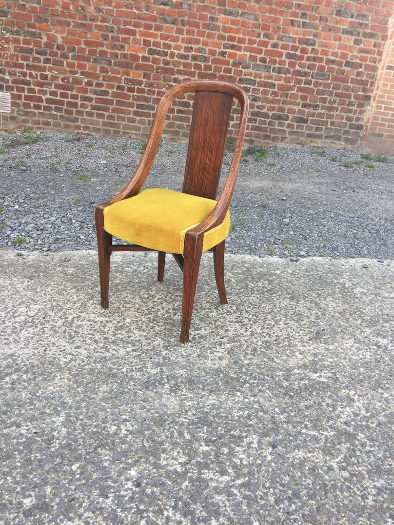 3 Original Art Deco Chairs, Circa 1925, Decor Faux Wood-photo-2