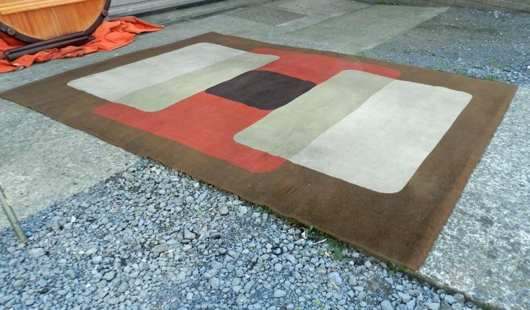 Large Wool Area Rug Around 1970-photo-3