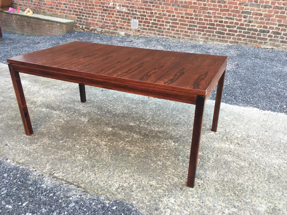 Table Vintage En Palissandre Circa 1960 , Style Scandinave.-photo-3