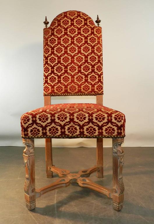 Suite 6 Neo Classic Chairs In Bleached Oak Circa 1940-photo-3