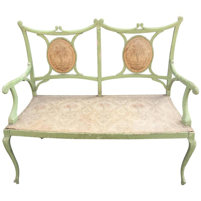 Charmante Banquette Art Nouveau A Optimiser, Circa 1900 